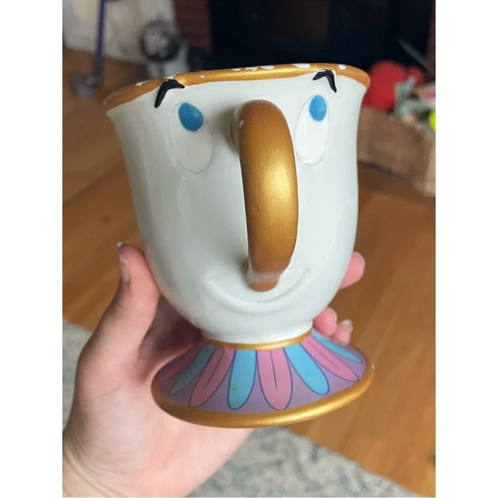 Disney Parks 10 oz Chip Potts Beauty & The Beast Tea Cup Pedestal Mug
